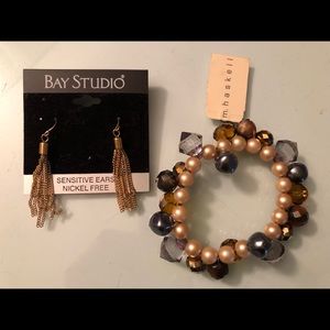 Bay Studio earrings with bracelet